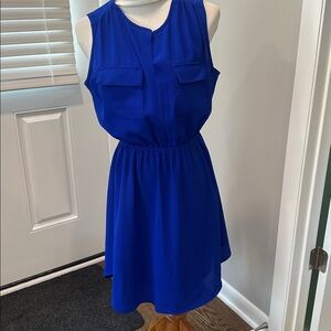 Monteau Vibrant Blue Sleeveless Dress